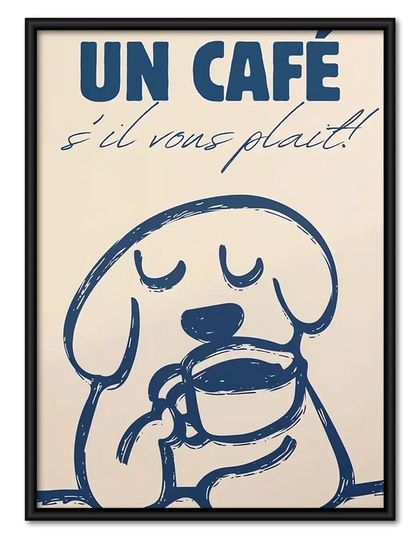 Un Cafe French Coffee Poster Wall Art