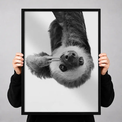 Upside Down Black and White Cat Wall Art 3