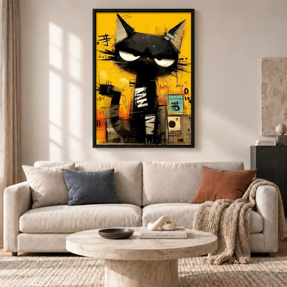 Urban Black Cat Poster Wall Art 2