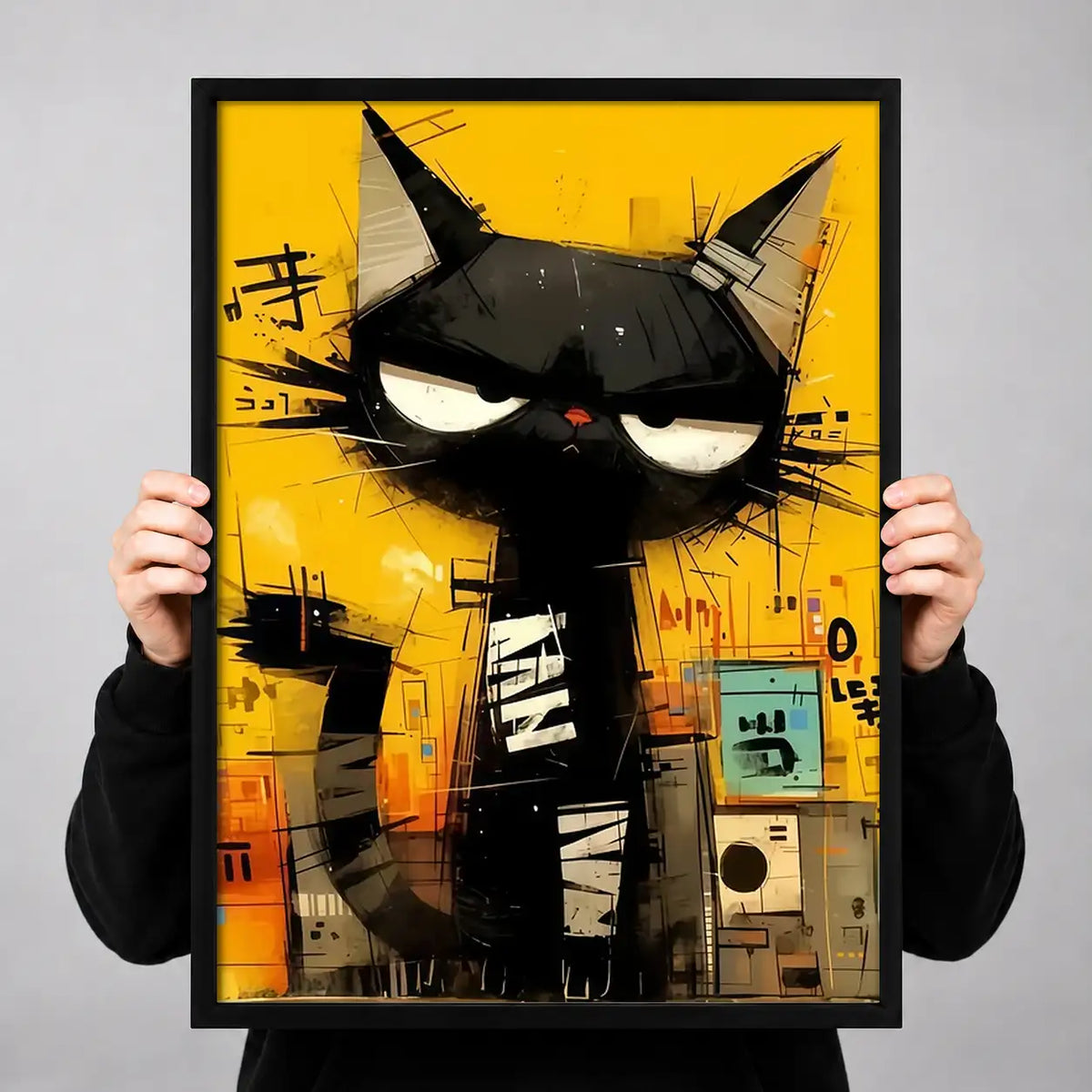 Urban Black Cat Poster Wall Art 3