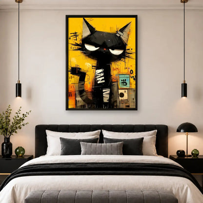 Urban Black Cat Poster Wall Art 4