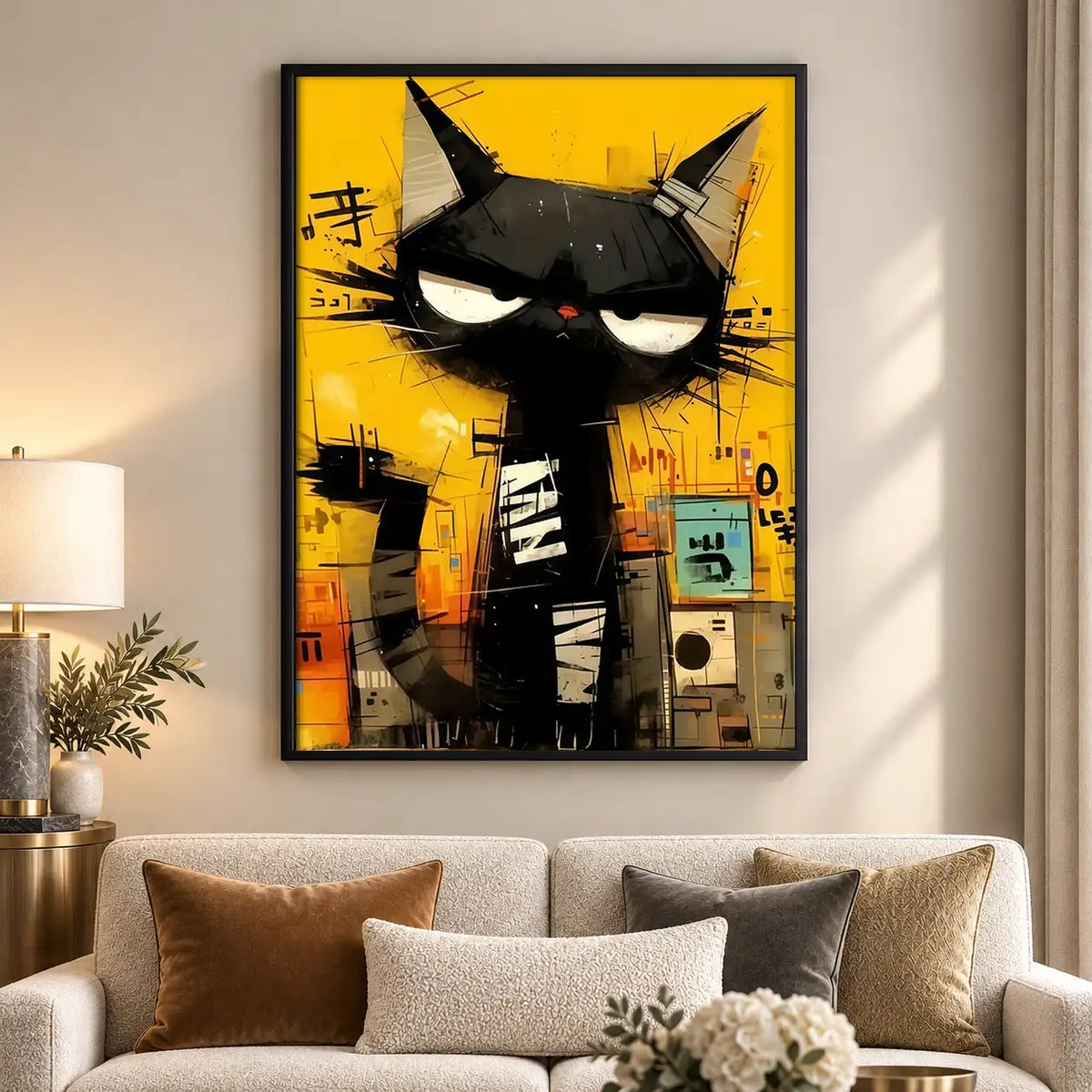 Urban Black Cat Poster Wall Art 5