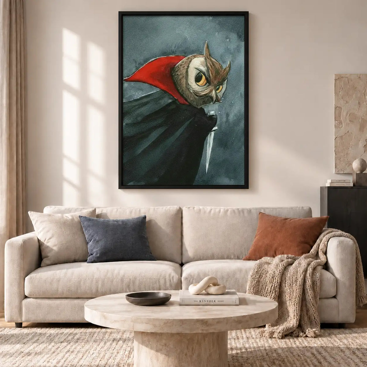 Vampire Owl Portrait Wall Art 2