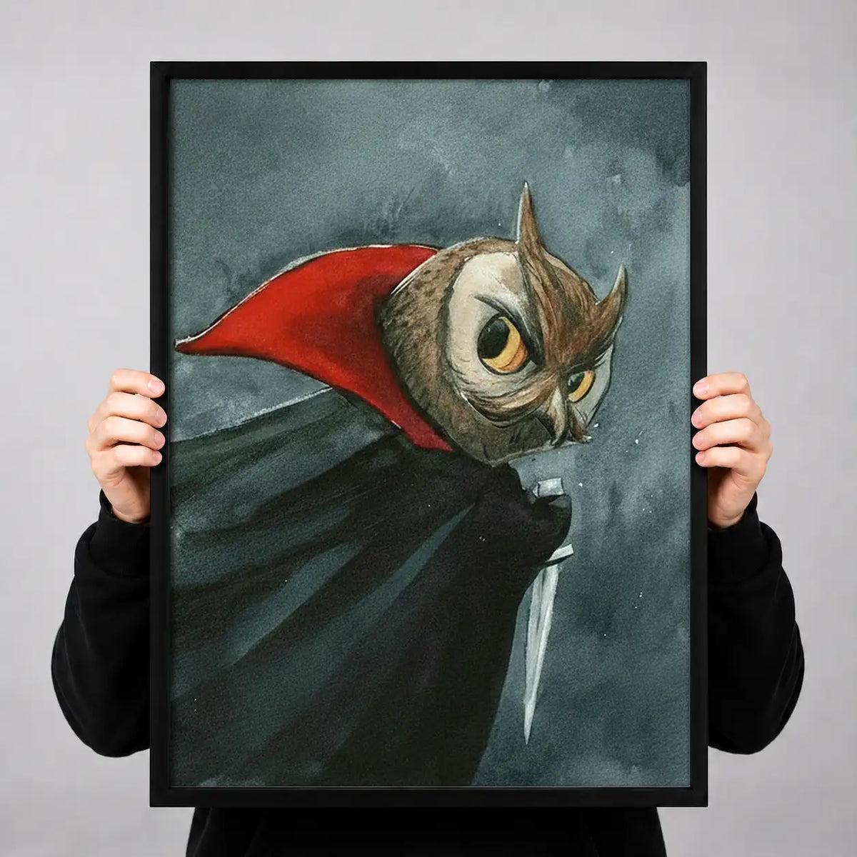 Vampire Owl Portrait Wall Art 3