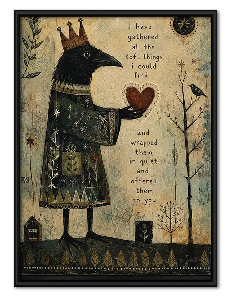 Vintage Black Cat Love Collage Wall Art 1