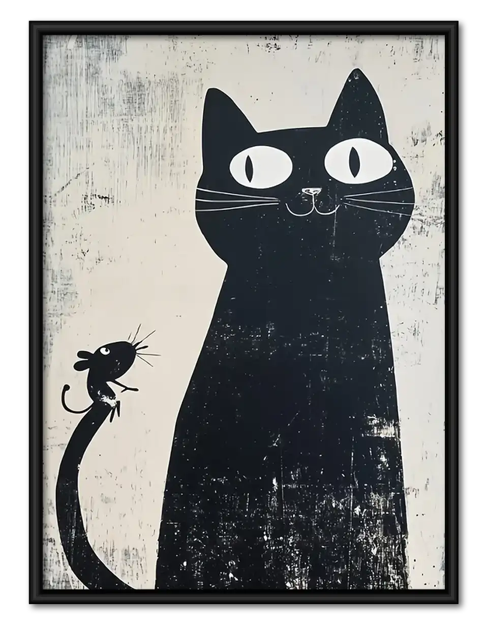 Vintage Black Cat Silhouettes Wall Art 1