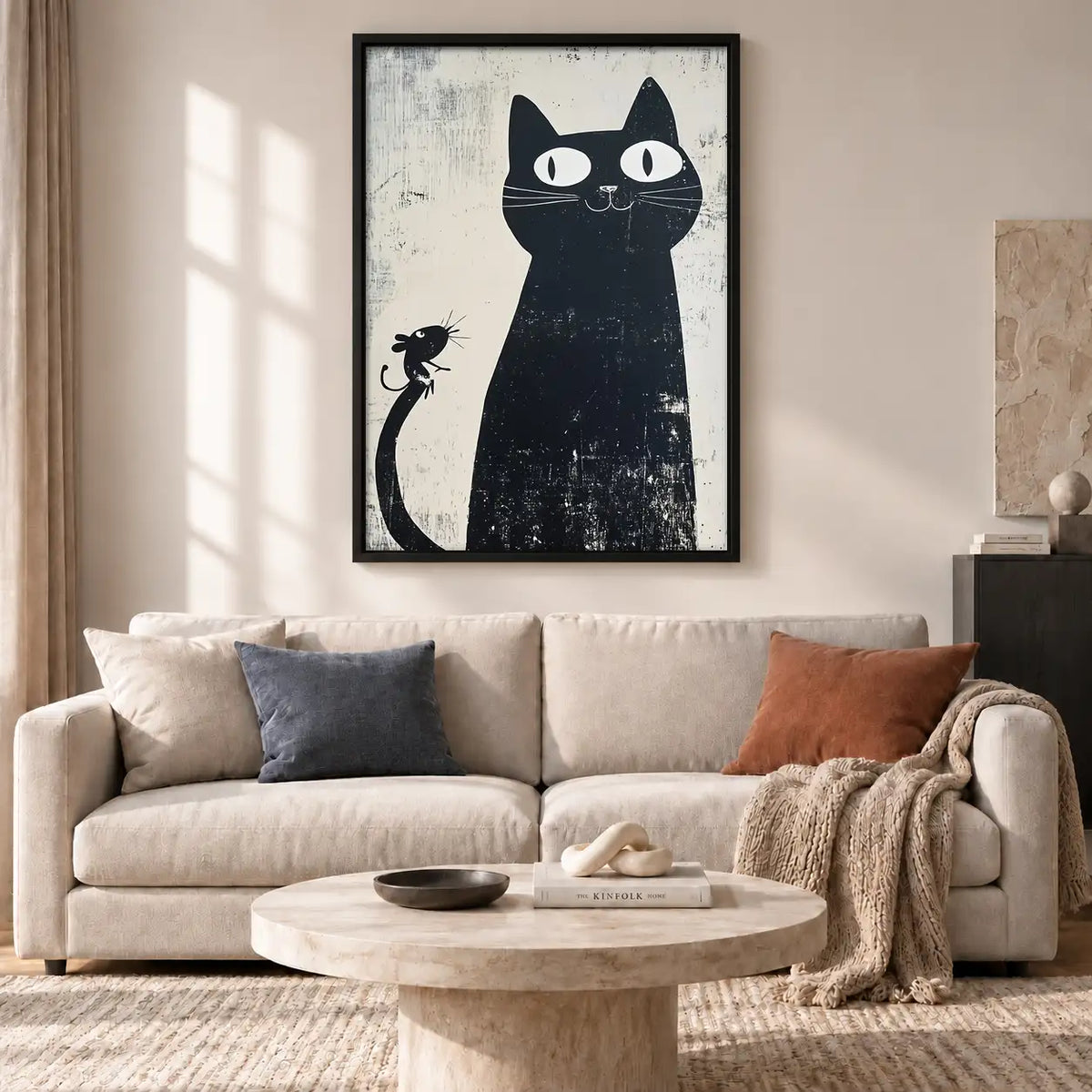 Vintage Black Cat Silhouettes Wall Art 2