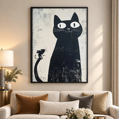 Vintage Black Cat Silhouettes Wall Art 5