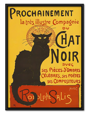 Vintage Black Cat Theater Poster Wall Art