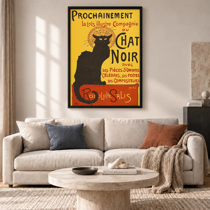 Vintage Black Cat Theater Poster Wall Art 2