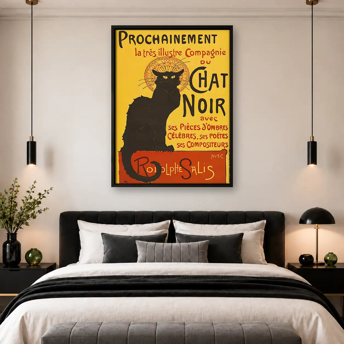 Vintage Black Cat Theater Poster Wall Art 4
