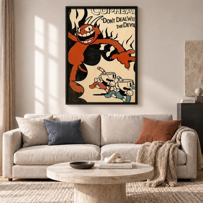 Vintage Cartoon Devil Wall Art 2