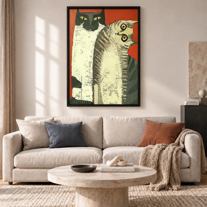 Vintage Curious Cat Trio Study Wall Art 2