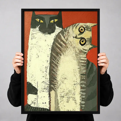 Vintage Curious Cat Trio Study Wall Art 3