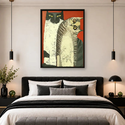 Vintage Curious Cat Trio Study Wall Art 4