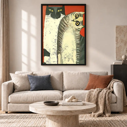 Vintage Curious Cat Trio Wall Art 2