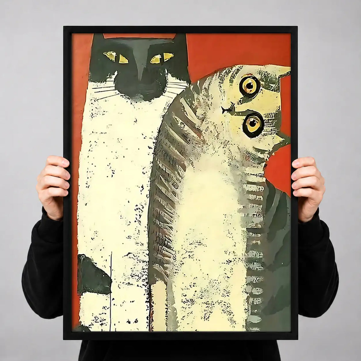 Vintage Curious Cat Trio Wall Art 3