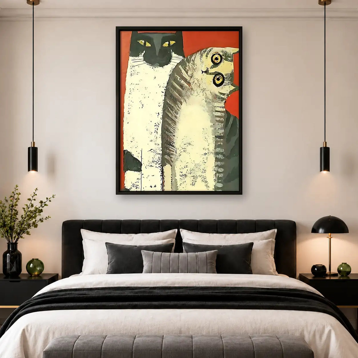 Vintage Curious Cat Trio Wall Art 4