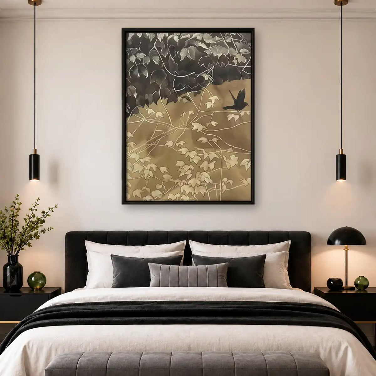Vintage Flying Bird Pattern Wall Art 4