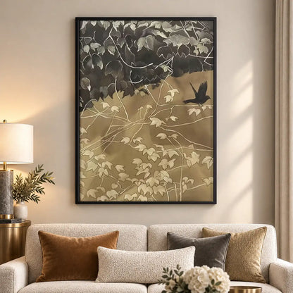 Vintage Flying Bird Pattern Wall Art 5