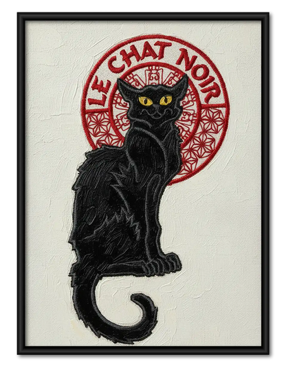 Vintage Le Chat Noir Black Cat Wall Art 1
