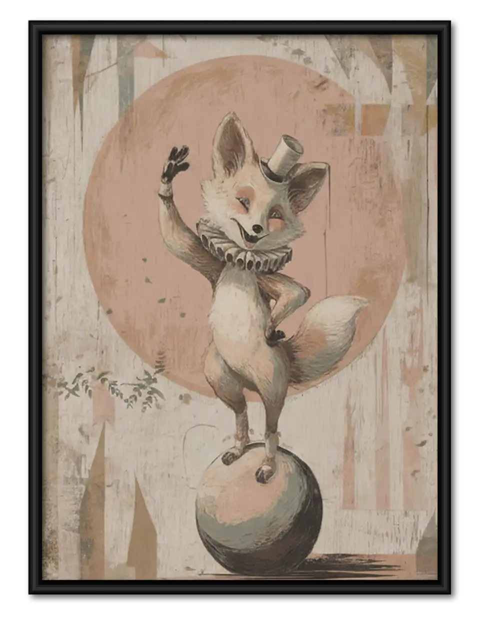 Vintage White Cat Ballerina Wall Art 1
