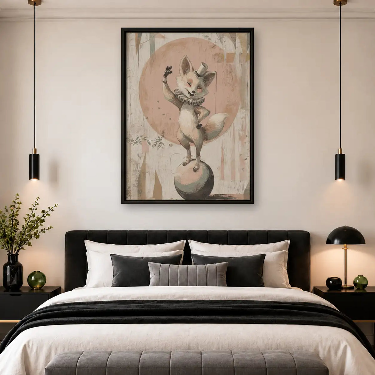 Vintage White Cat Ballerina Wall Art 4