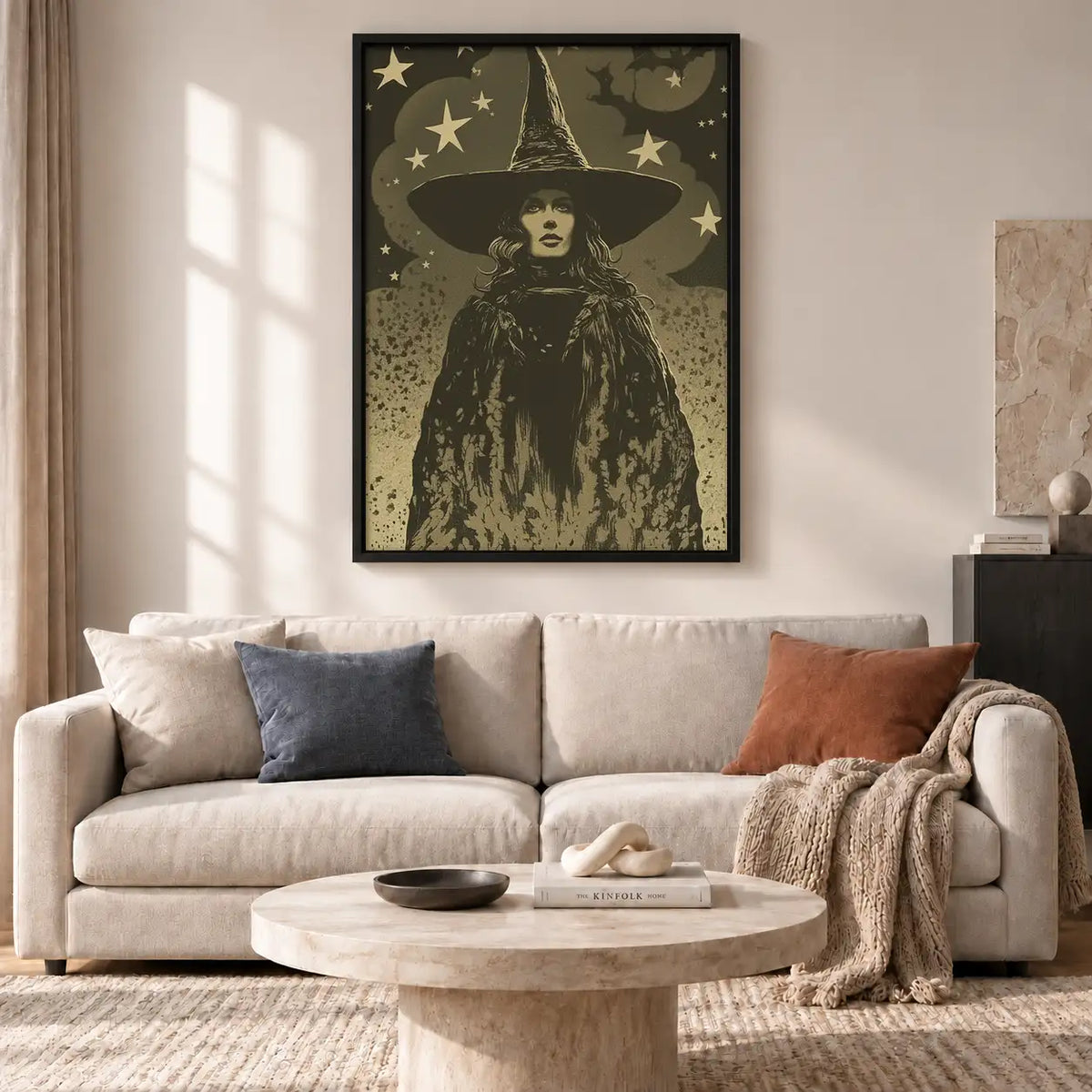 Vintage Witch Beneath Stars Wall Art 2