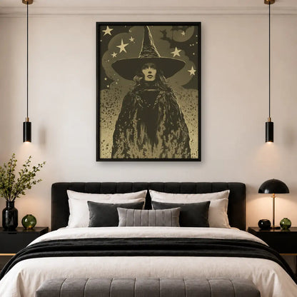 Vintage Witch Beneath Stars Wall Art 4
