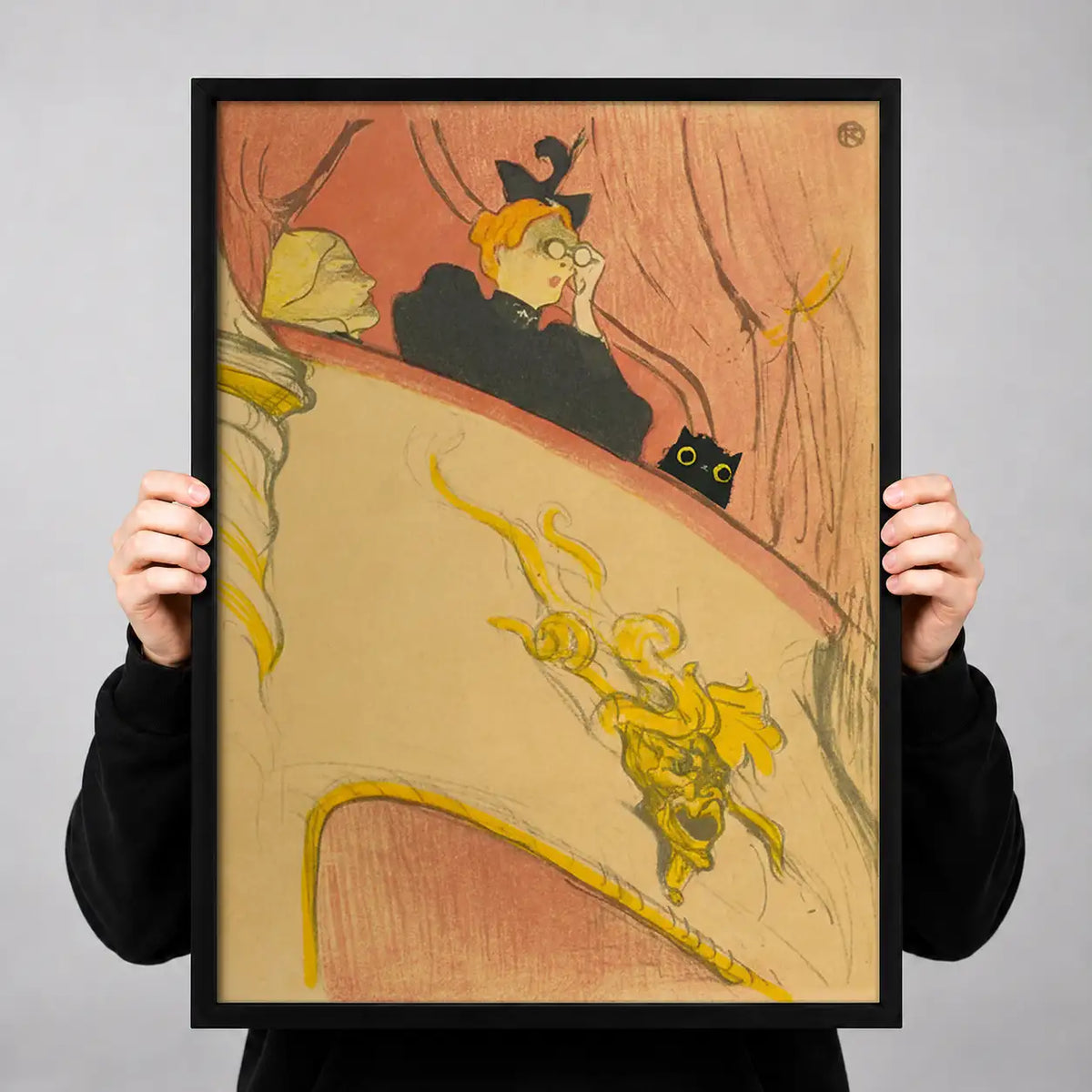 Vintage Woman Resting with Cat Wall Art 3