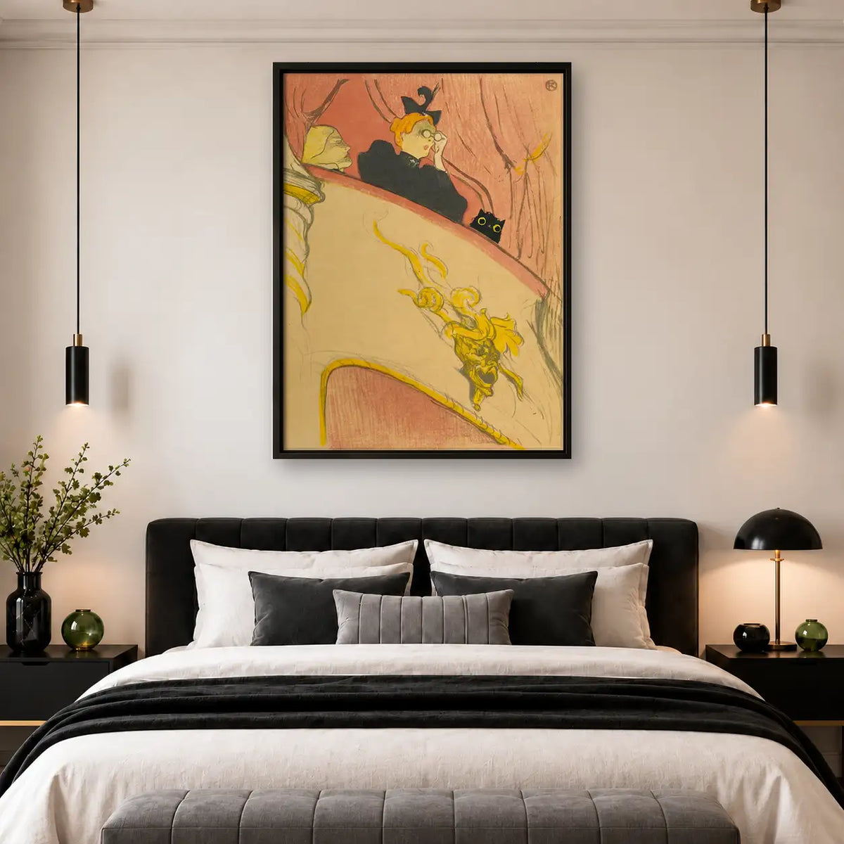 Vintage Woman Resting with Cat Wall Art 4