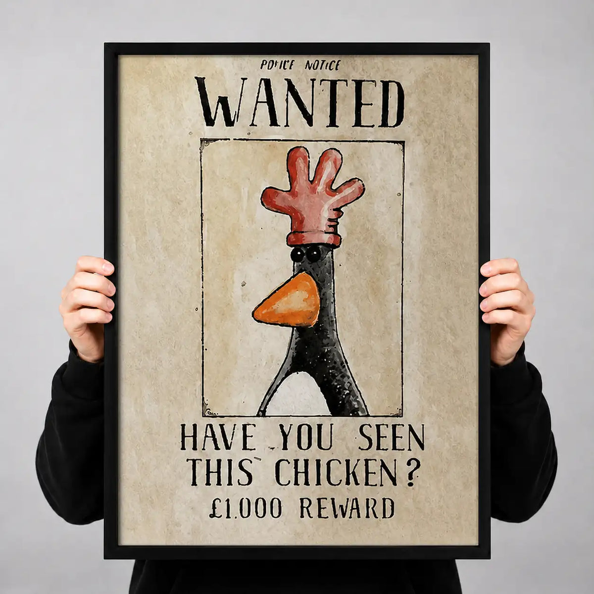 Wanted Missing Chicken Poster Wall Art 3