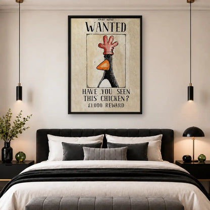Wanted Missing Chicken Poster Wall Art 4