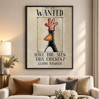 Wanted Missing Chicken Poster Wall Art 5