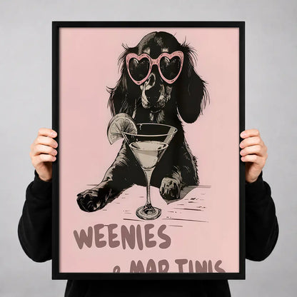 Weenies and Martinis Dachshund Wall Art 3