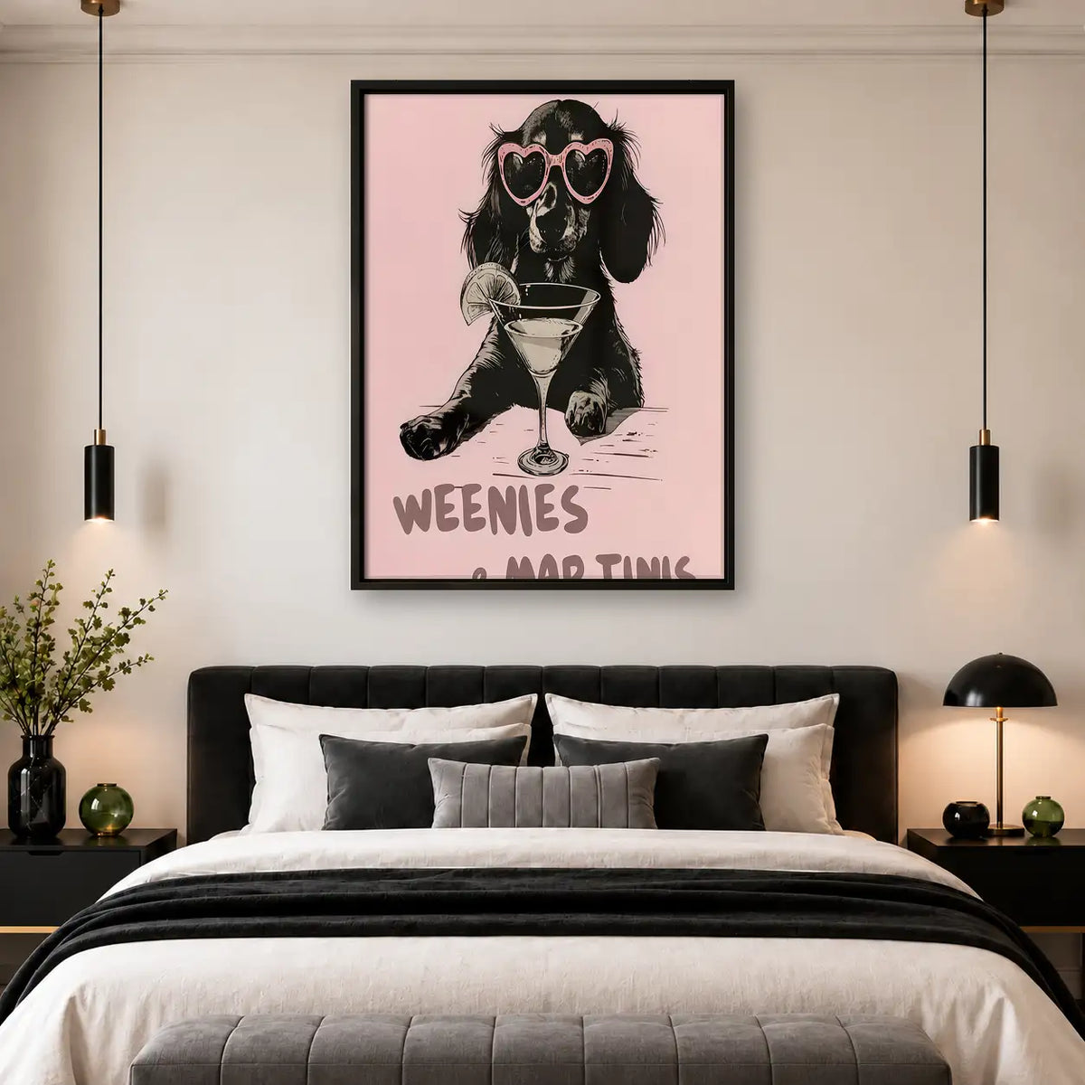 Weenies and Martinis Dachshund Wall Art 4
