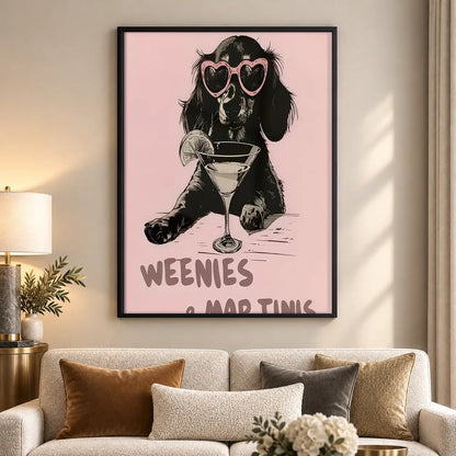 Weenies and Martinis Dachshund Wall Art 5