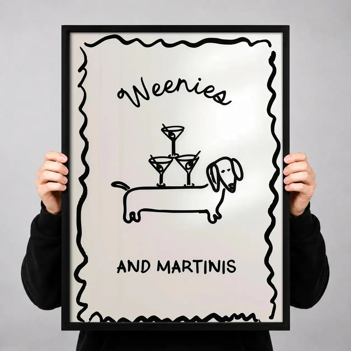 Weenies and Martinis Minimal Wall Art 3