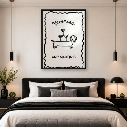 Weenies and Martinis Minimal Wall Art 4