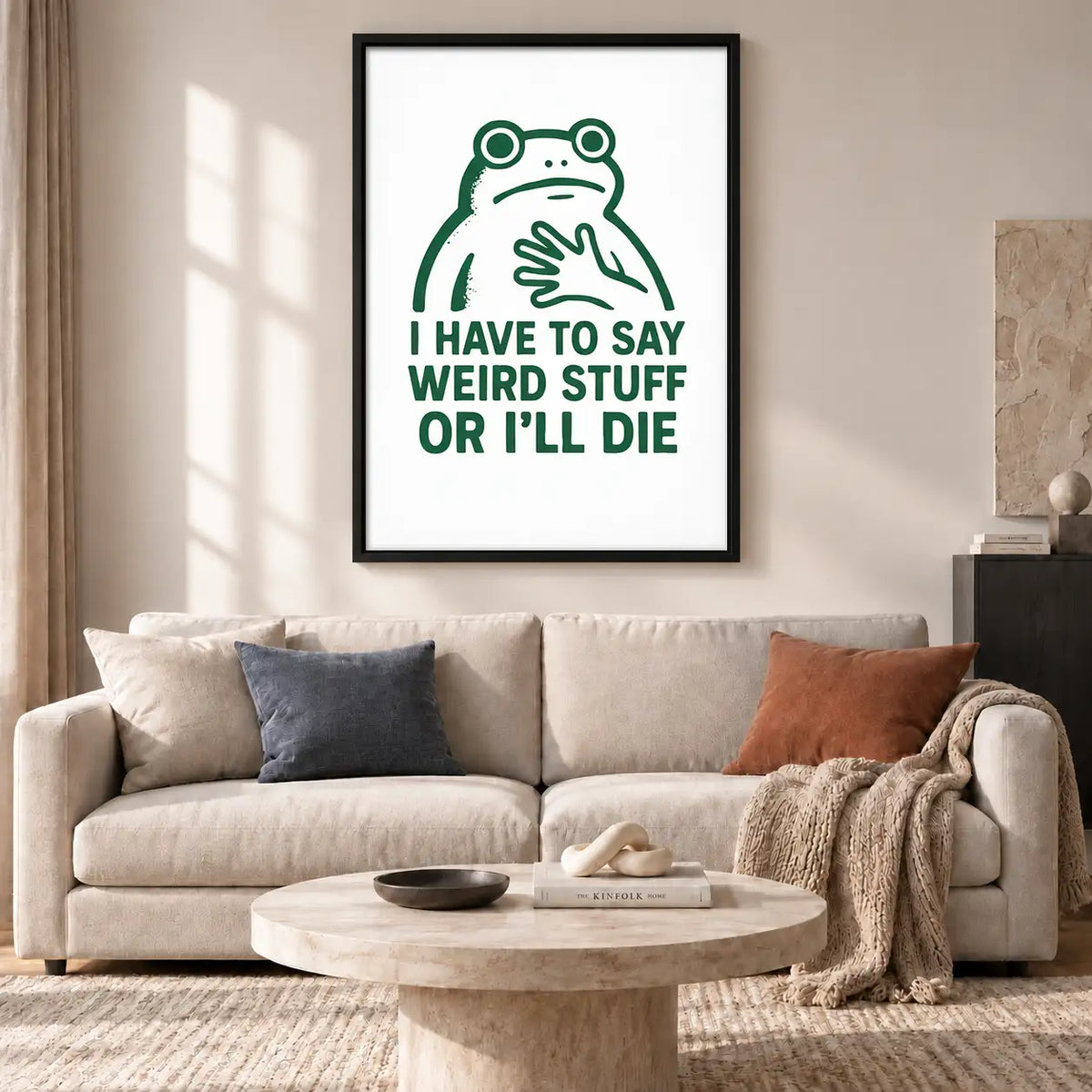 Weird Stuff or I Will Die Frog Wall Art 2