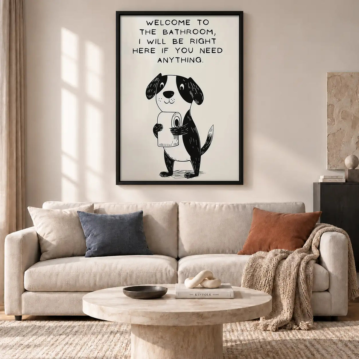 Welcome Bathroom Dog Typography Wall Art 2