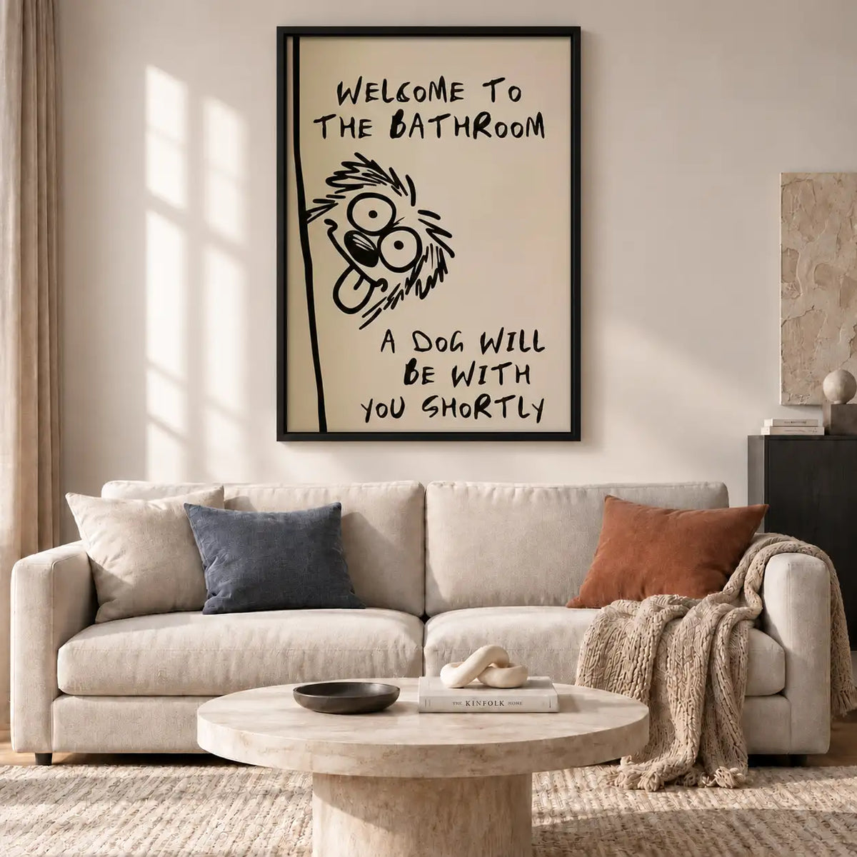 Welcome Bathroom Dog Will Join Wall Art 2