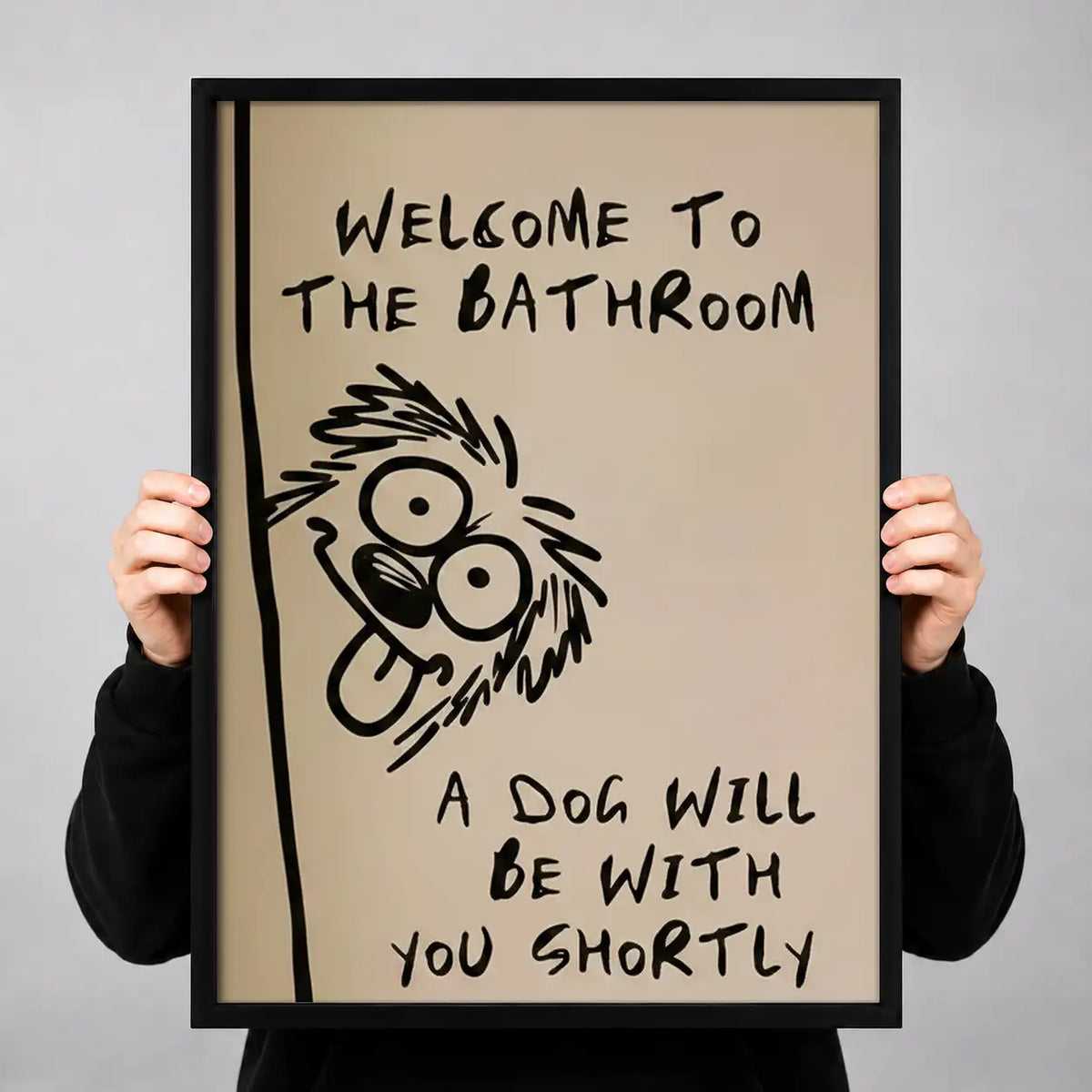 Welcome Bathroom Dog Will Join Wall Art 3