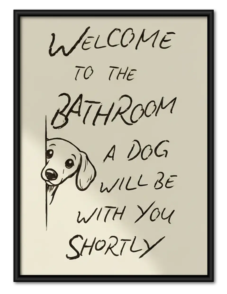 Welcome to the Bathroom Dog Wall Art 1