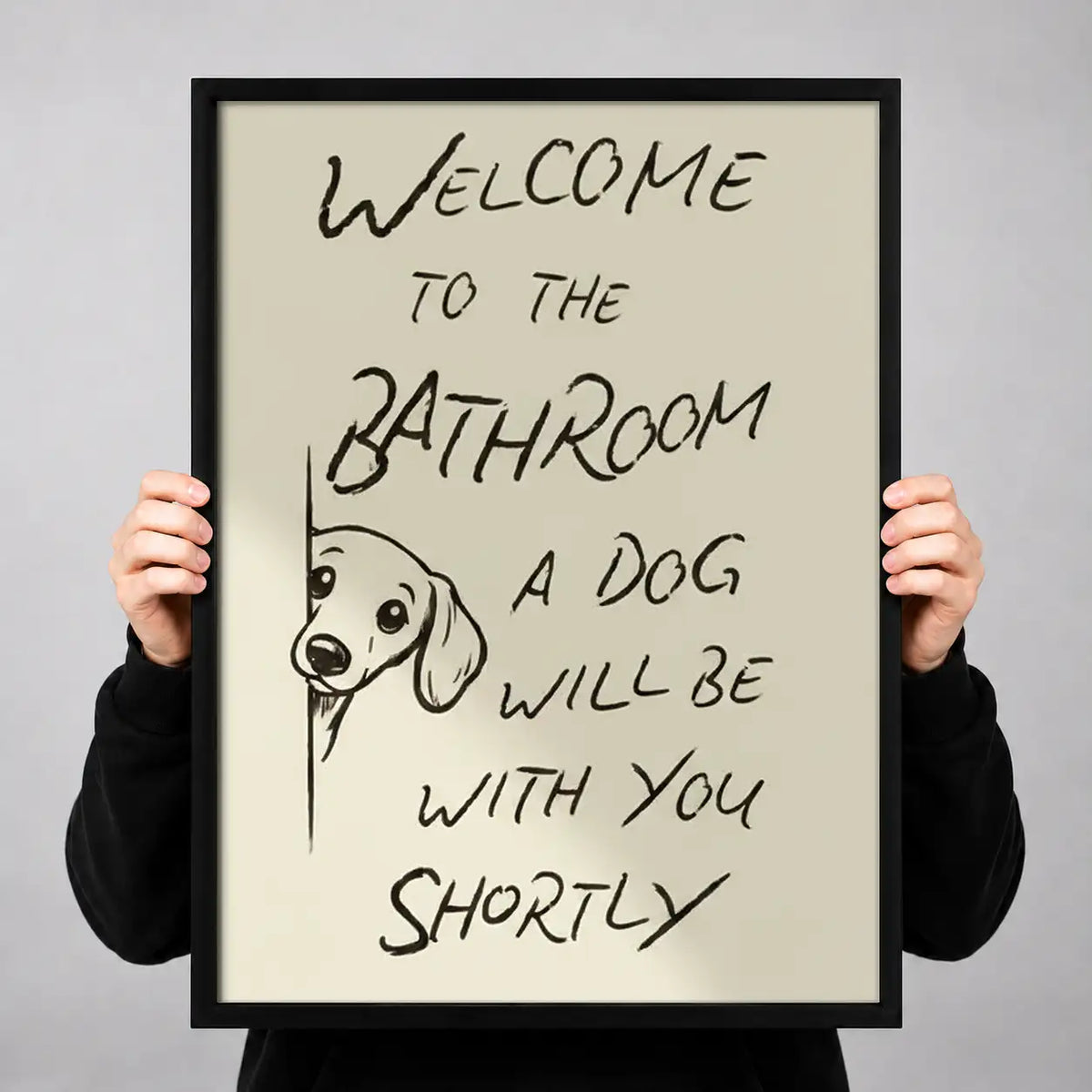Welcome to the Bathroom Dog Wall Art 3