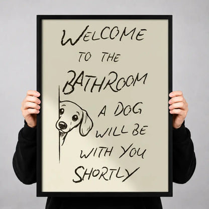 Welcome to the Bathroom Dog Wall Art 3