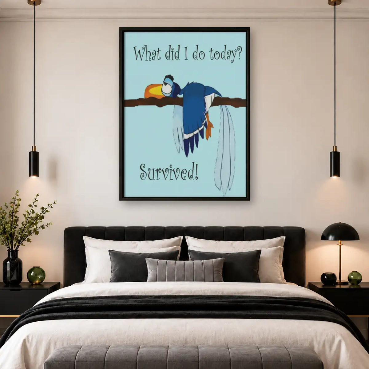 What Did I Do Today Survived Wall Art 4
