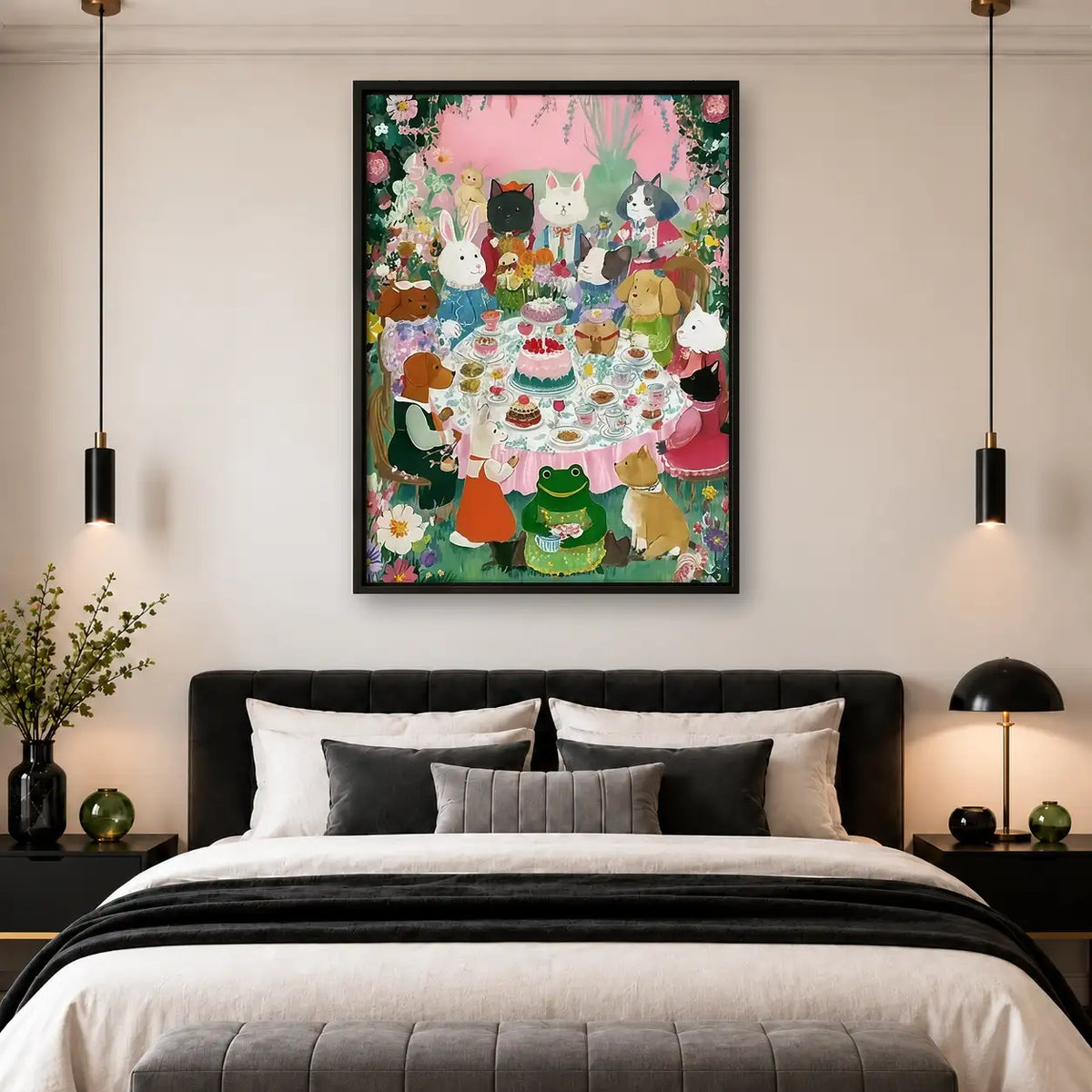 Whimsical Animal Tea Party Wall Art 4