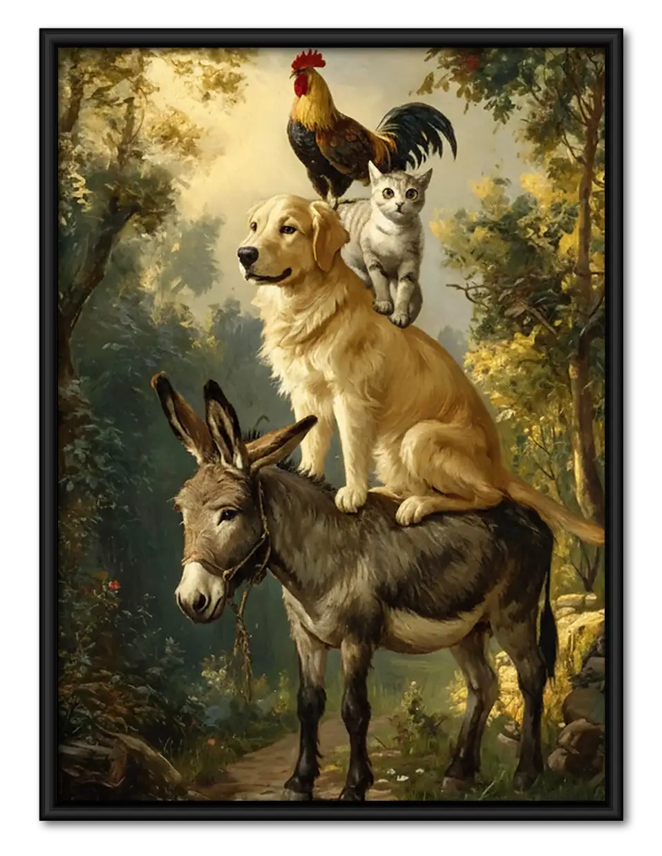 Whimsical Farm Animal Stack Wall Art 1