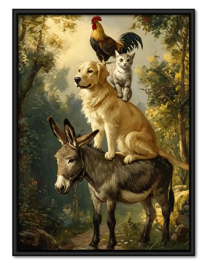 Whimsical Farm Animal Stack Wall Art 1